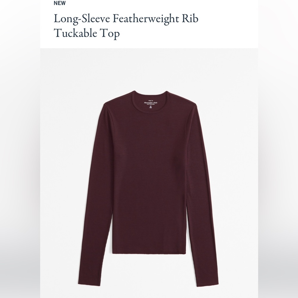 NWT Abercrombie Long Sleeev Size Small Chocolate